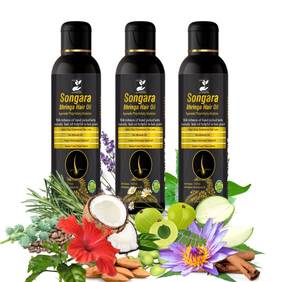 Songara Bhringa Ayurvedic Hair Oil to Promote Hair Growth (100 ml)