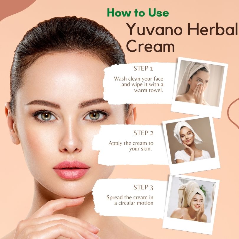 Ayurvedic Yuvano Herbal Cream: (Skin Glowing) With Chandan Taila, Haldi, Manjishtha, Yashtimadhu for healthy appearance of Skin Aging, Collagen, Skin Firming, Fine Lines, Wrinkles for men & women 50 g