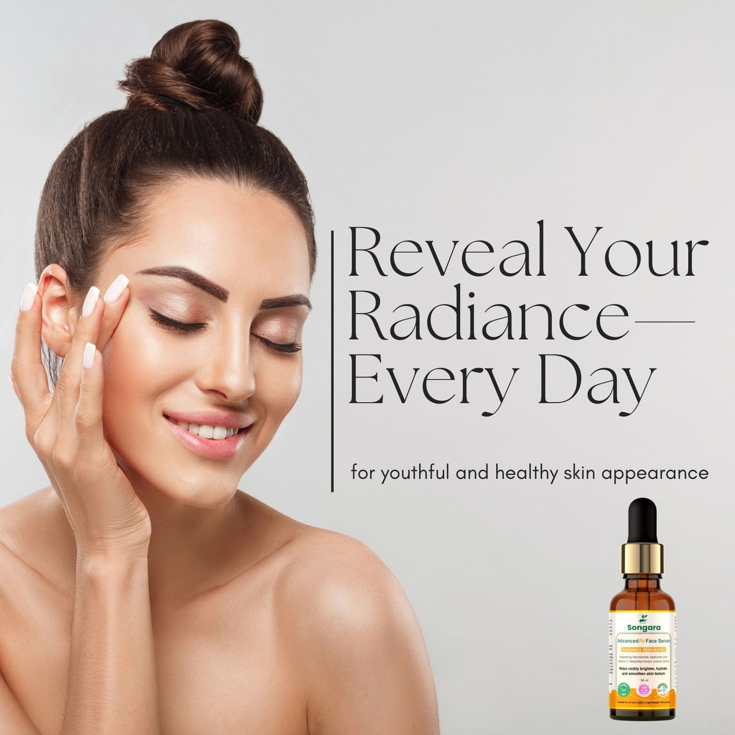 Songara Advanced Plus Face Serum Glow. Hydrate. Refine. Naturally