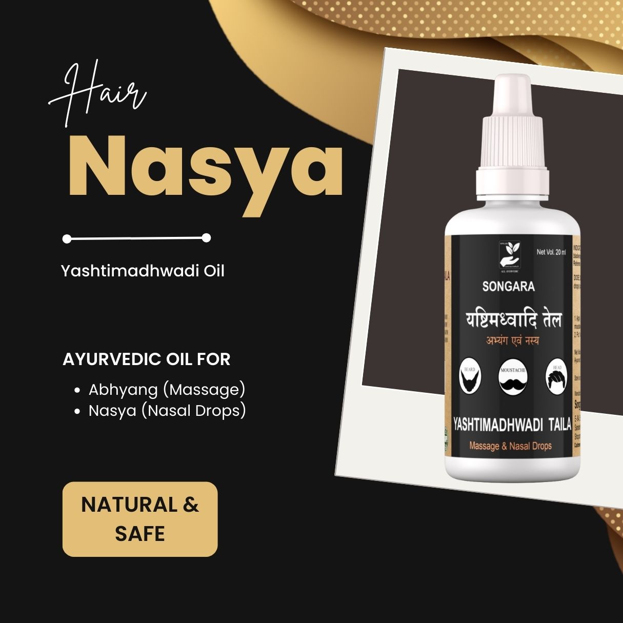 Songara Yashtimadhwadi Taila: Unlock the Power of Ayurveda for Thick, Dark, and Healthy Hair (20 ml)