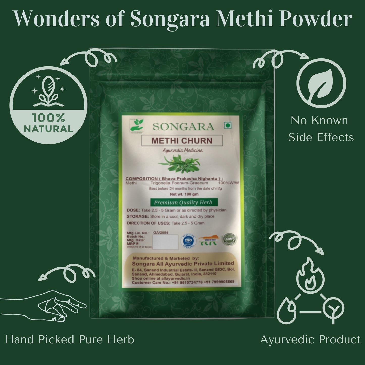 Songara Methi Powder : |Trigonella foenum-graecum Linn| Fenugreek