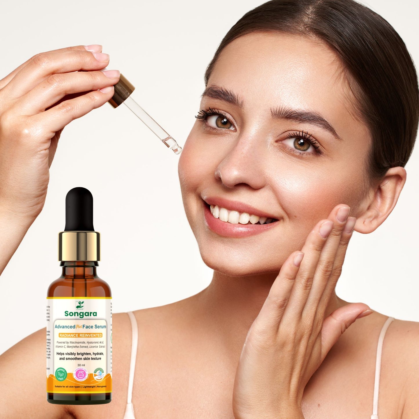 Songara Advanced Plus Face Serum  Glow. Hydrate. Refine. Naturally