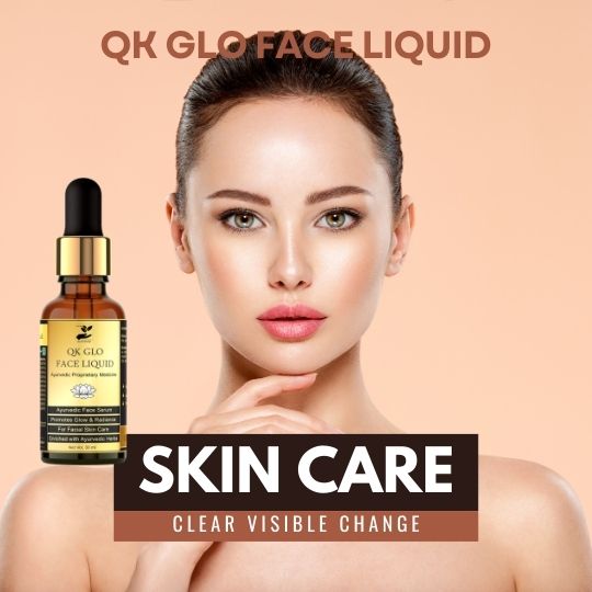 QK Glo Face Liquid | Water Based Ayurvedic Face Serum for with Haldi, Manjishtha, Nagkesar, Lodhra for glowing skin, dark spot, Pigmentation appearance for women men  (30 ml)
