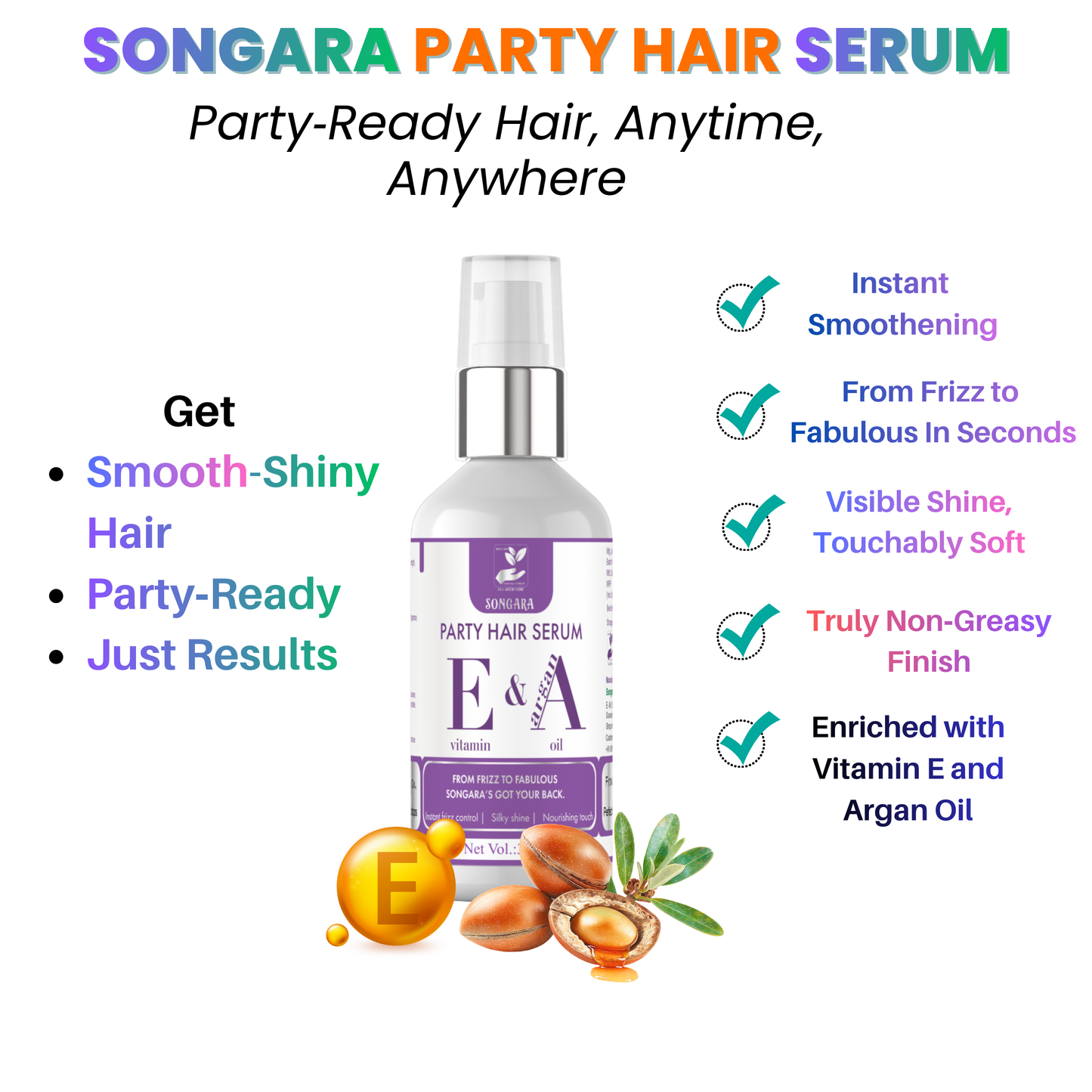 Songara Party Hair Serum – From Frizz to Fabulous (1 unit)