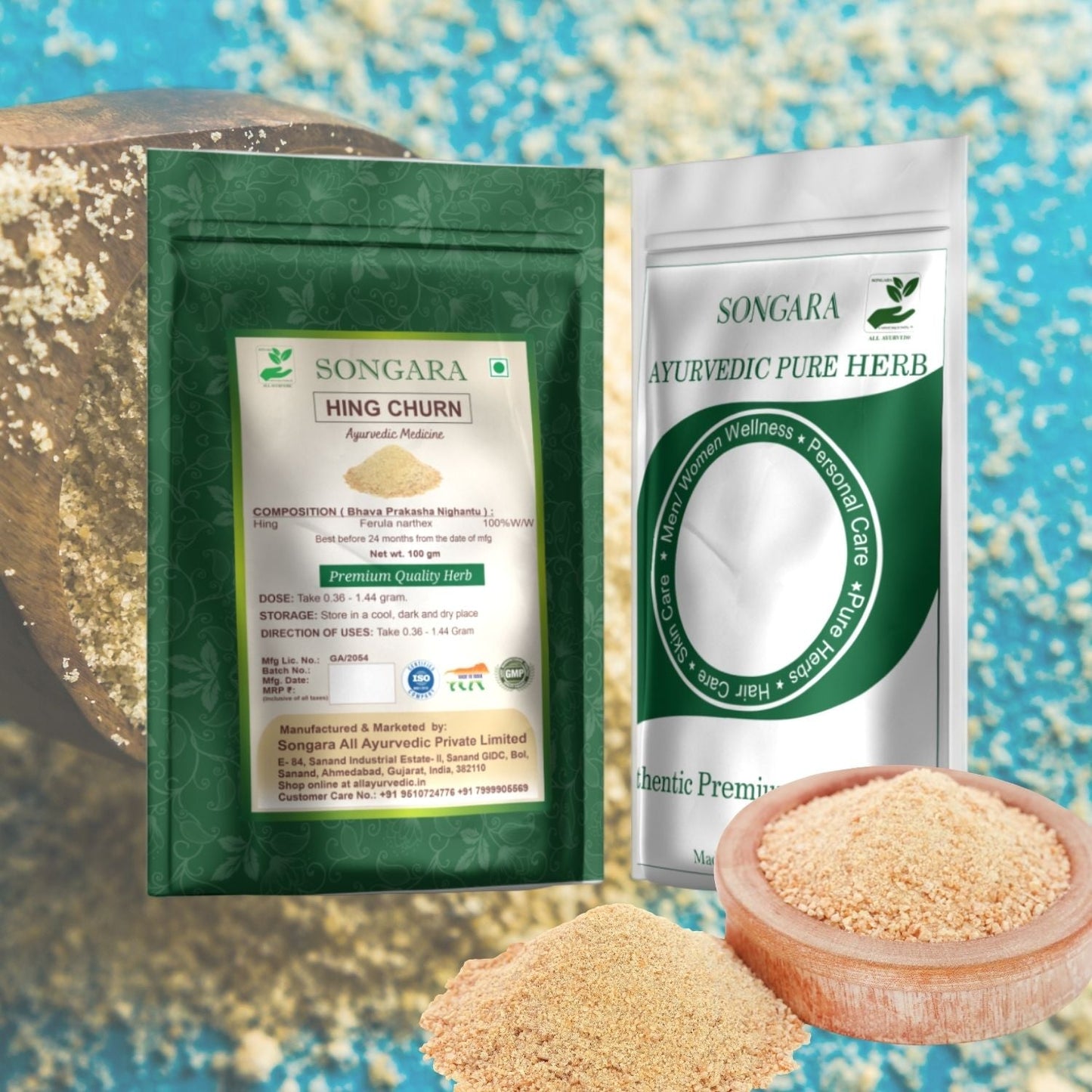 Songara Hing Churn: (Ferula narthex) 100% Natural and Pure, Anti-Inflammatory, Aromatic Flavor, Versatile Usage