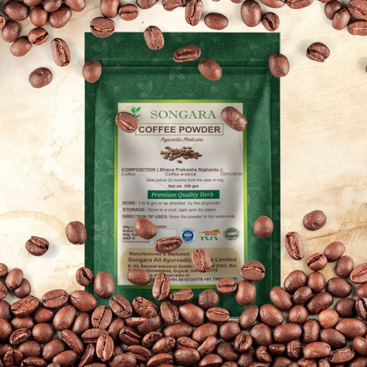 Songara Coffee : (Coffea Arabica) 100% Pure, Natural Coffee Powder | Rich & Creamy Taste | Instant Coffee for Smooth Aroma & taste, Hot and cold coffee | Pure Ayurvedic | 100gm (1 Unit)